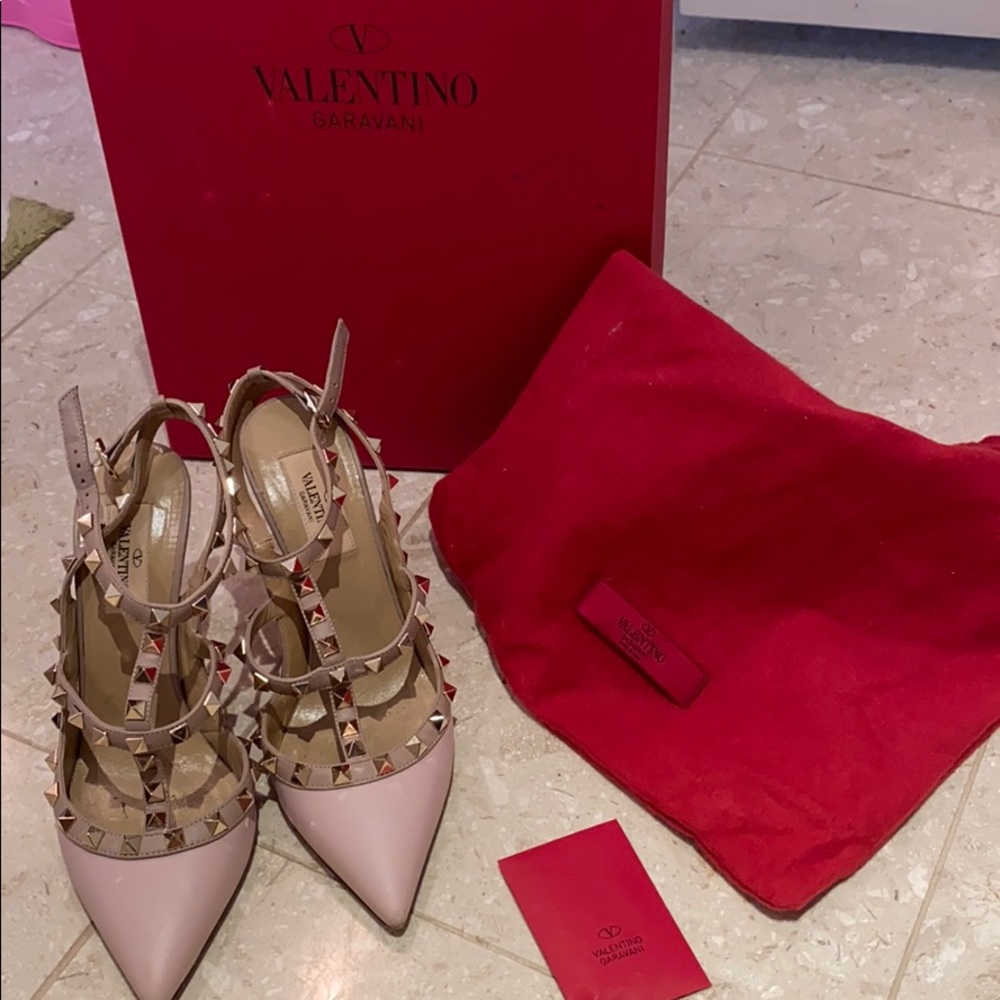 Valentino Rockstud leather pumps water rose - Picture 2 of 11